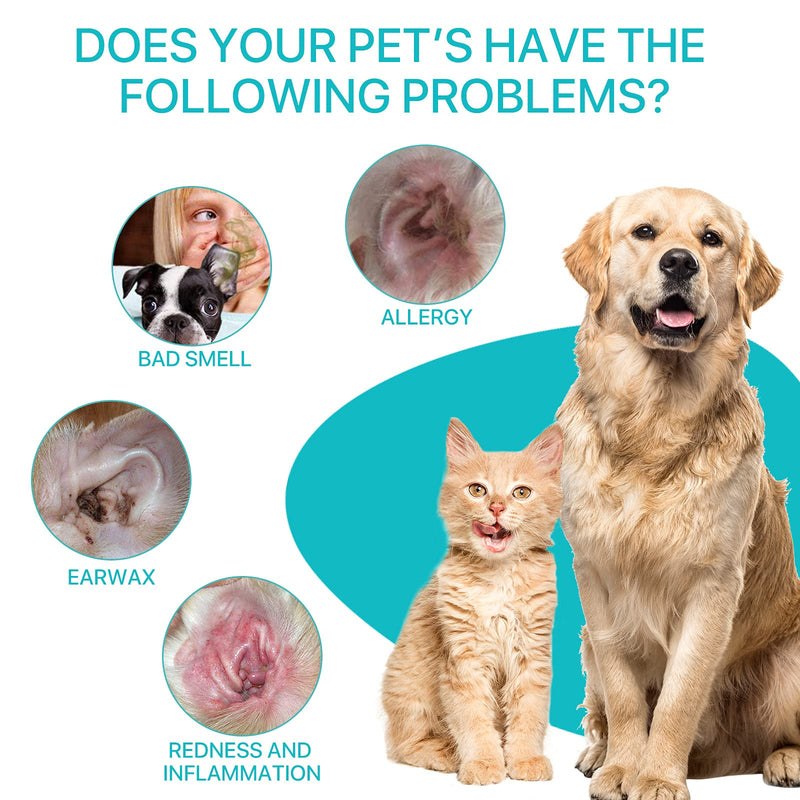 Dog Ear Cleaner, Upgraded Dogs & Cats Ear Powder for Easy Hair Removal, Pets Ear Infection Relief, Soothes Itchy Ears & Relieve Scratching (1)