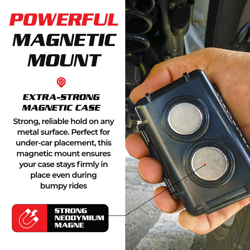 Spy Spot Magnetic GPS Tracker Case with Strong Neodymium Magnets - Weather-Resistant Stash Box for GPS Trackers or Spare Keys - Under Vehicle Mount for GL200 GL300 GL300W GL300MA