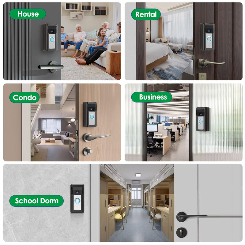 Liwin All-Metal Adhesive Video Doorbell Mount Compatible with Ring/Blink Wireless Video Doorbell, No-Drill Mounting Bracket Wedge Adapter Holder Accessories for Home Rentals, Black Black-Sensor Unblocked - NewNest Australia