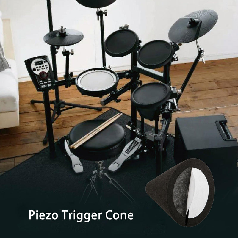 Bstinay Electronic Drum Piezo Trigger Cone Parts 1.38 x 1.46 Inch Black Pack of 5