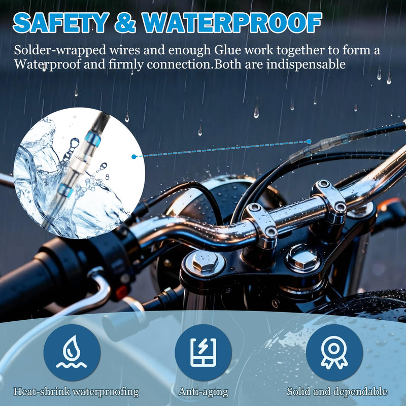 900pcs Waterproof Solder Seal Wire Connectors - Heat Shrink Wire Connectors 26-10 AWG,Solder Butt Connectors Heat Shrink for Marine Automotive Trailer RV Boat Truck Wiring 900pcs-4 Size