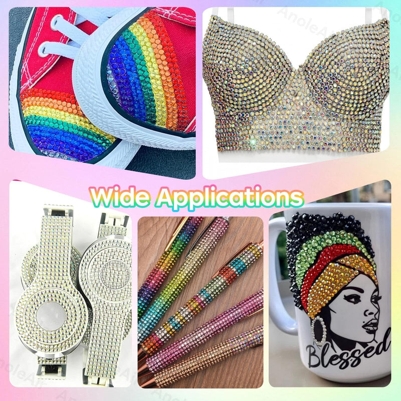 26000PCS Colorful Resin Flatback Rhinestones for Crafting, Resin Rhinestones for Bedazzling Kit, 2/3/4/5/6mm Flatback Gems Jewels for DIY Mugs Tumblers Clothing Shoes Nail Art SS11