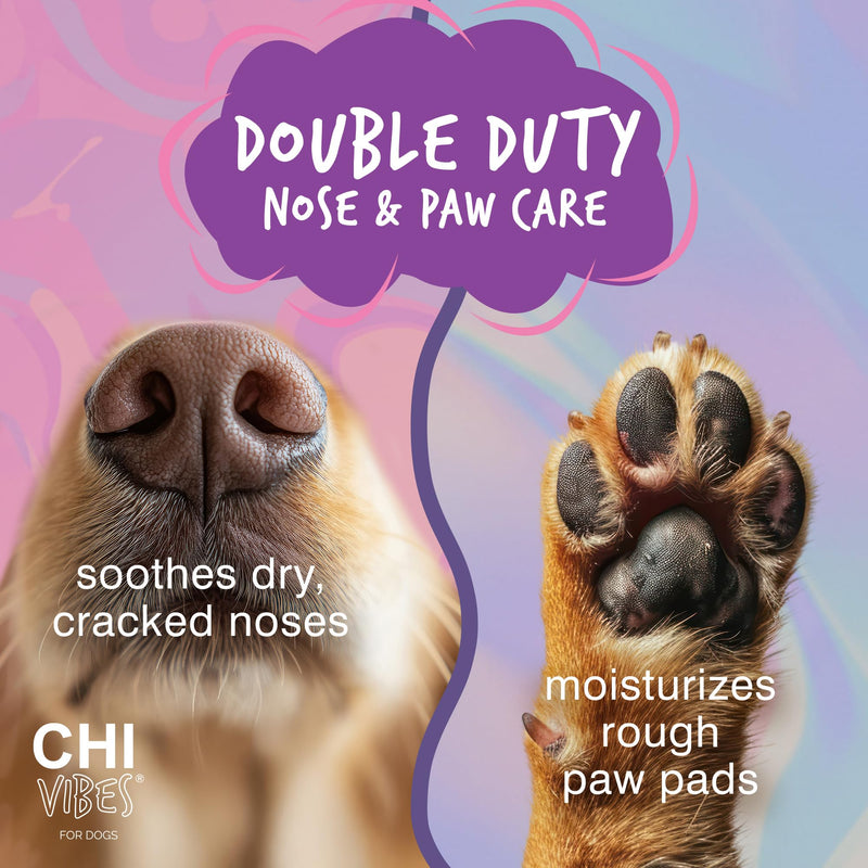 CHI Vibes for Dogs Nose and Paw Protector Balm Vegan Moisturizing Skin Barrier for Dry Cracked Dog Noses and Paw Pads pH Balanced Gluten and Paraben Free Made in the USA 3 OZ Everyday Dog Grooming