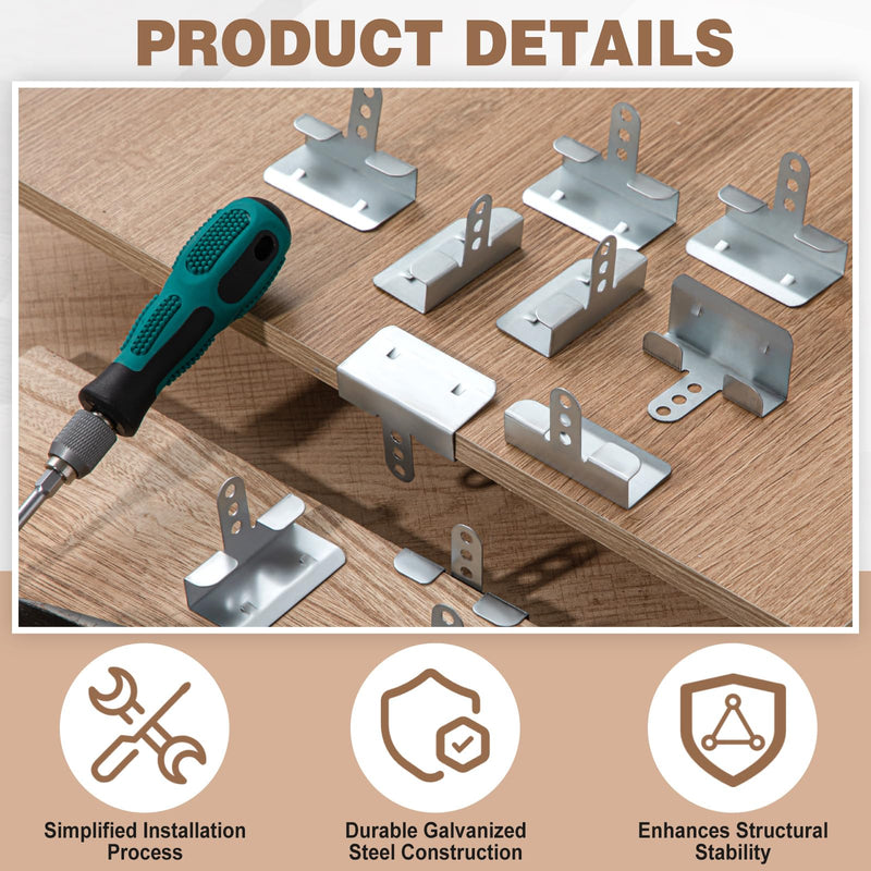 Shimeyao 50 Pack 1/2 Inch Drywall Corner Repair Clips – Wall Back-up Fasteners for Studs, DIY & Professional Wall Repair