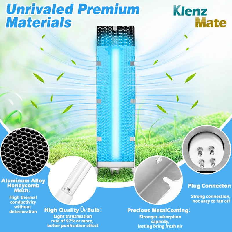 2026 Upgrade 9” Air Scrubber Advanced Replacement Bulb, Ozone-Free, PCO 1