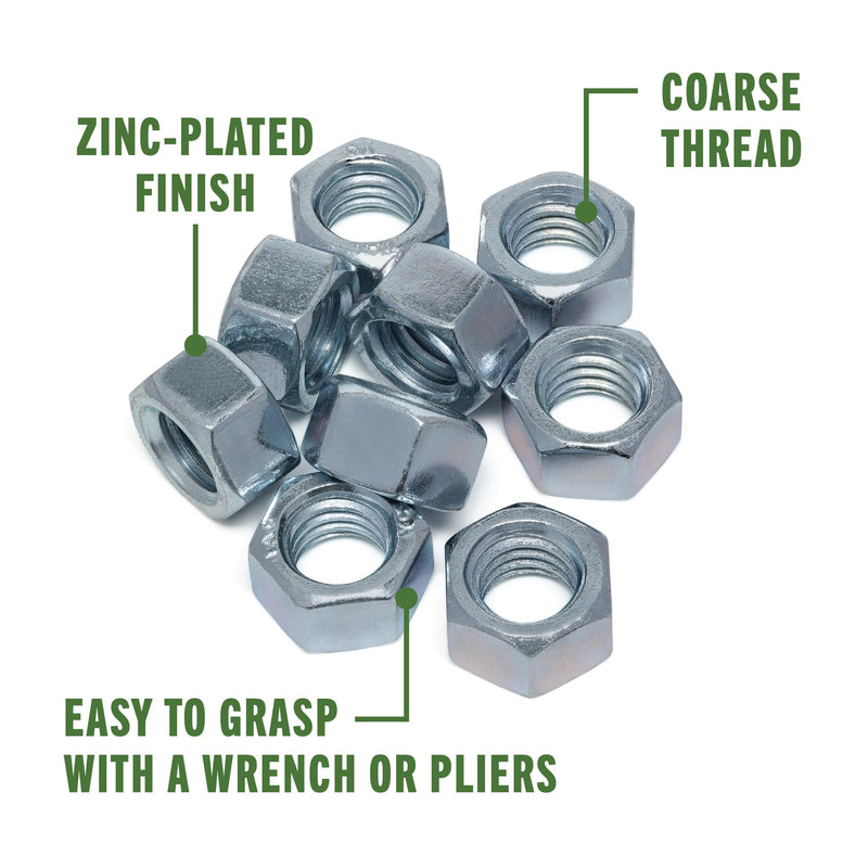 Coarse Thread Hex Nuts 3/8"-16
