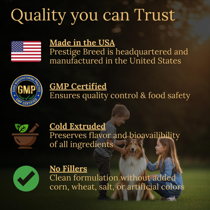 Collie Multivitamins, 90 Count, Made in the USA with Real Bacon.