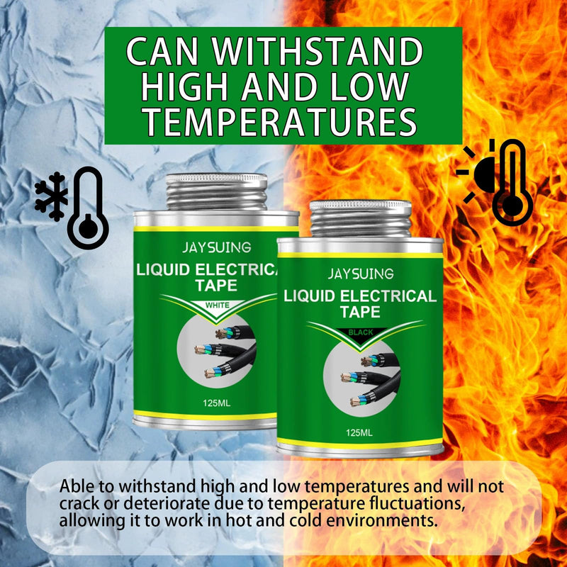 4.2 OZ(125ML) Liquid Electrical Tape,Liquid Electrical Tape Waterproof,Insulating Electrical Tape Glue,Liquid Electrical Tape Black,Quick-Drying, High Temperature