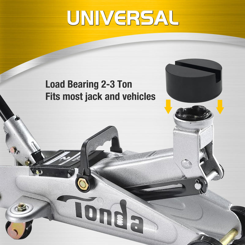 TONDA Floor Jack Rubber Pad, Universal Jack Pad Adapter, Pinch Weld Side Frame Rail Protector (2 Pack) 2 PACK