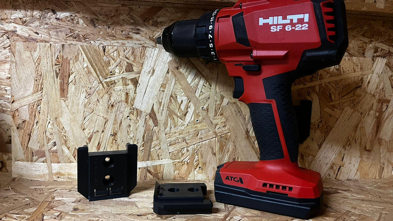 StealthMounts Tool Mounts for Hilti Nuron 22c | Tool Holders for Hilti Nuron 22v in Black | 4 Pack | Made in the United Kingdom
