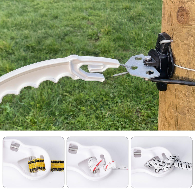 10 Pack Plastic Electric Fence Gate Handle, Insulated Plastic Hook, Suitable for Building Electric Fences 10 Pack