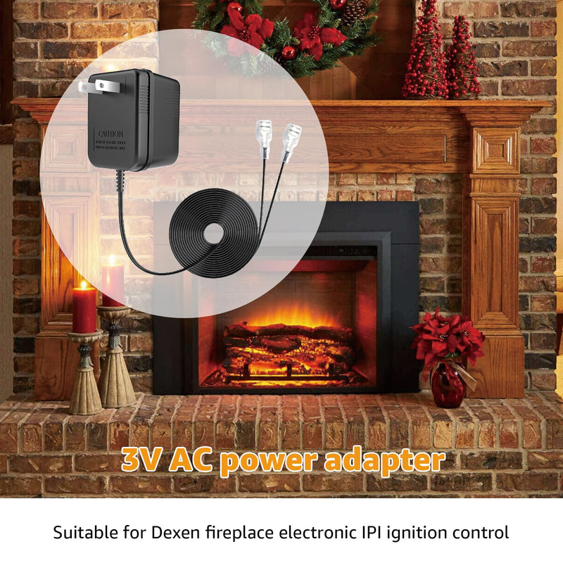 3V Adapter for Dexen Fireplace Electronic IPI Pilot Ignition Control Module
