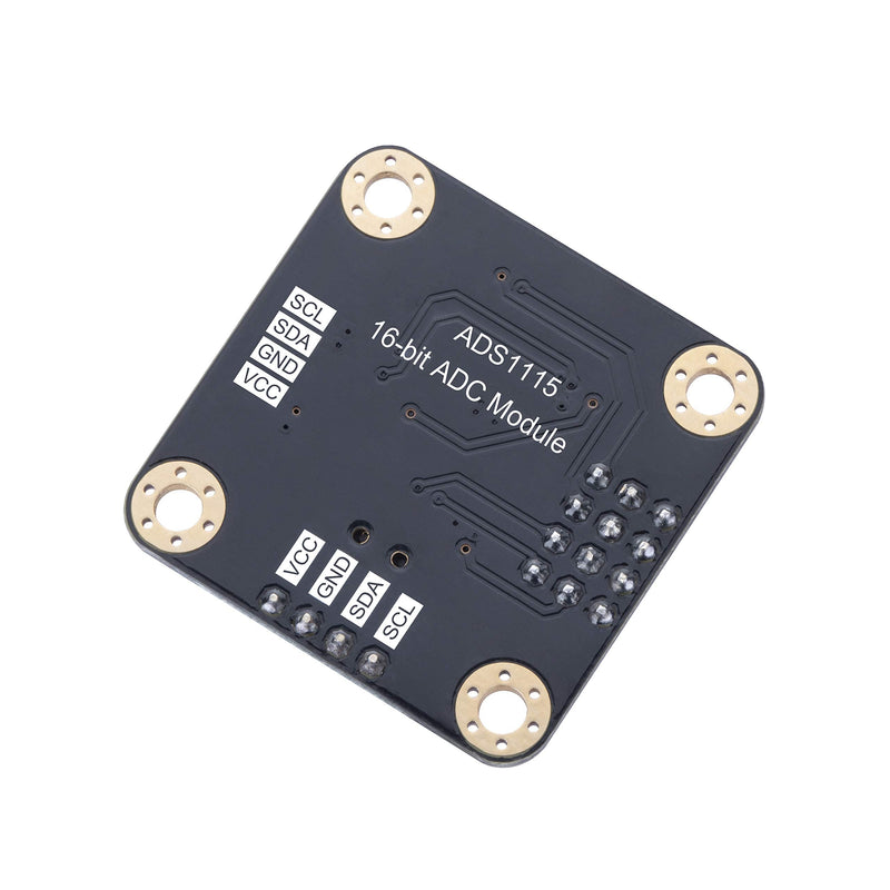 ADS1115 16-Bit ADC Conversion Module Compatible with Raspberry Pi and Arduino Boards. Achieve Analog and Digital Signal Acquisition or Conversion, 3.3V to 5V, I2C Address Selection Switch.