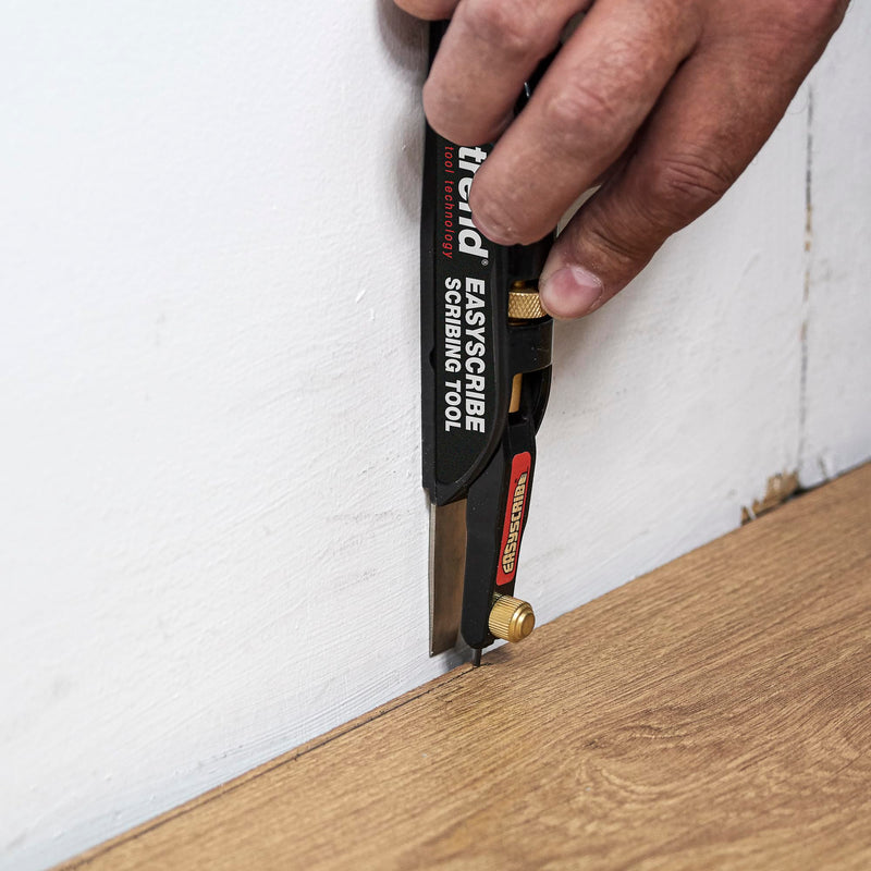 Trend EasyScribe Scribing Tool, Accurate Scribing Solution for Carpenters, Joiners, Tilers, Kitchen & Shop Fitters, E/SCRIBE, Black