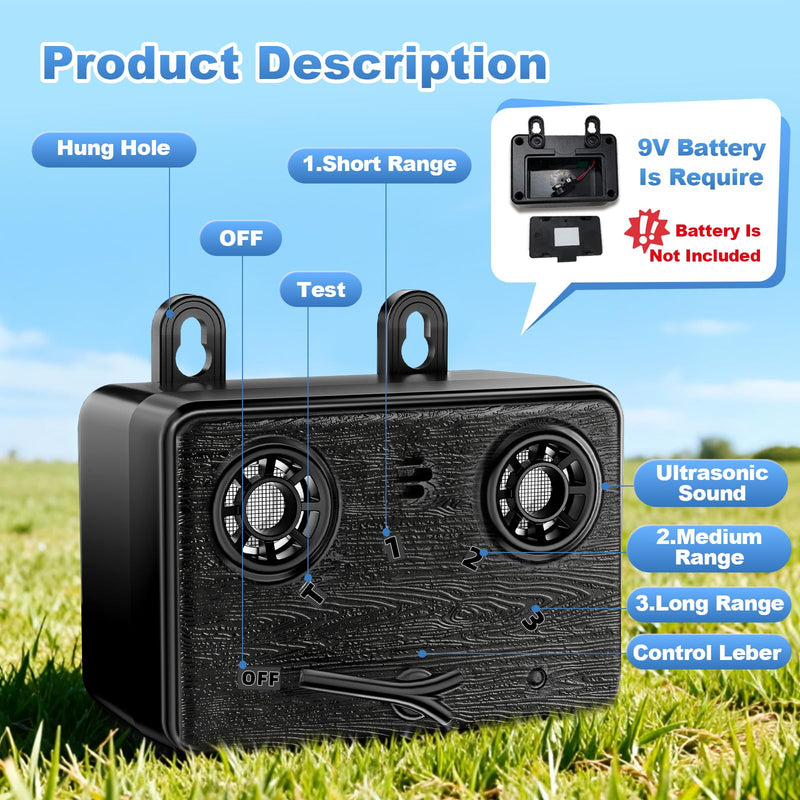 Anti Barking Device for Dogs,Bark Deterrent Device with 3 Frequency Modes & Flashlight, Dog Barking Deterrent Devices for Stopping Barking, Jumping & Bad Behavior, Indoor Outdoor Use Black