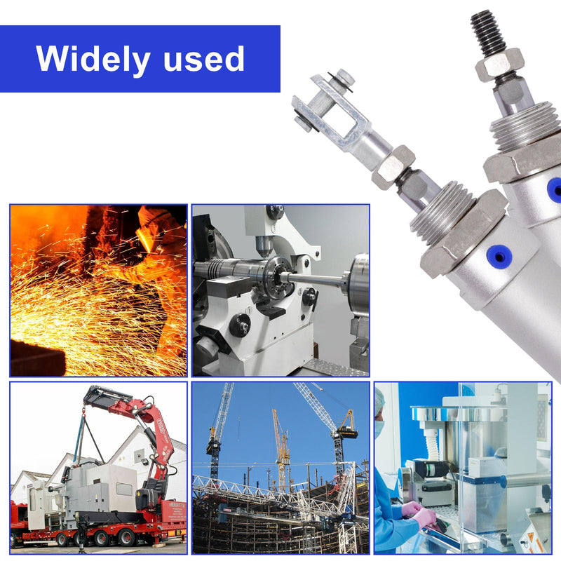 Air Cylinder 16mm Bore 200mm Stroke, Mini Air Pneumatic Cylinder Double Action Single Rod Pneumatic Air Cylinders with Y Connector & 4 Pcs Pneumatic Quick Fitting (MAL16x200) - NewNest Australia