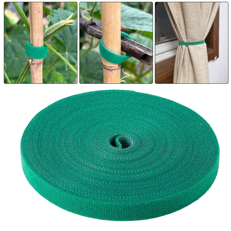 1 roll Garden Tie Green Tape Twist Ties for Plants Tomato Plant Support for Effective Growing for Climbing Plants,Reusable Adjustable Garden Plant Ties Gardening Strap 32.8ft