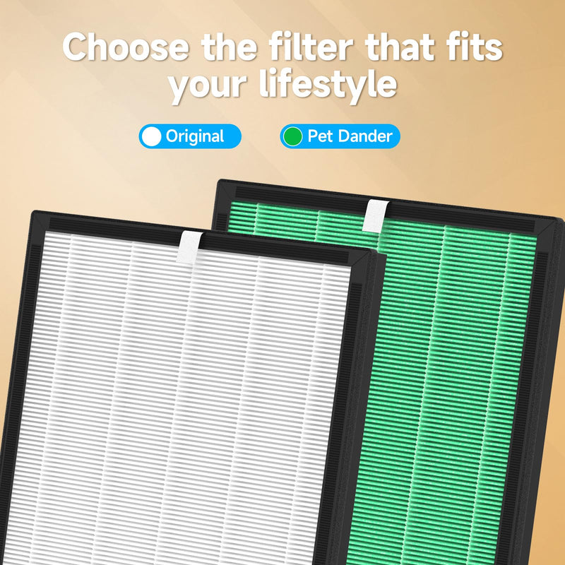 ET066 Replacement Filter Compatible with Evalit ET066 Air Purifier White-2 Pack