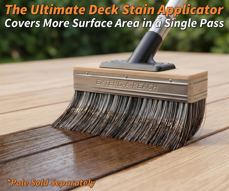 Professional Deck Stain Brush 7" for Wood Deck (Pole Sold Separately)