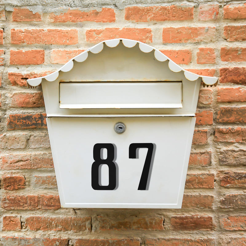 Modern House Numbers for Outside - Self-Adhesive, Large 6 Inch, Metal House Address Numbers - Ideal For Mailbox, Door, And Outdoor Address - House Number 1