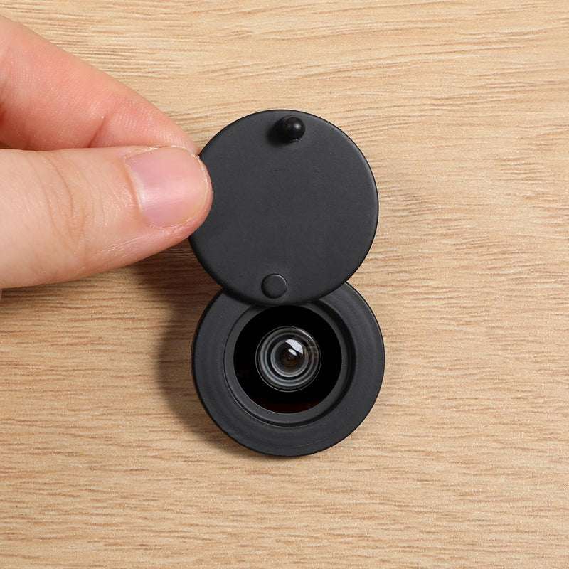 Peephole Cover, Peep Hole Covers Privacy Door Viewer Cover with Matching Self Adhesive Installation Tool Home Security Privacy Protection (Matt Black)