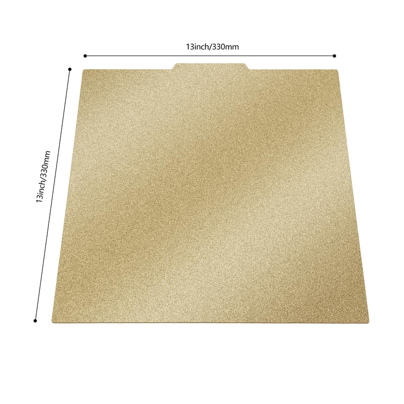 PEI Build Plate for Neptune 3 Plus/Neptune 4 Plus, 330 x 330mm Double Sided Textured Steel Sheet No Sticker Base, Spring Removable Flexible Print Bed for X5SA/X5SA PRO A30/A30 Pro Qid1 X-Max3