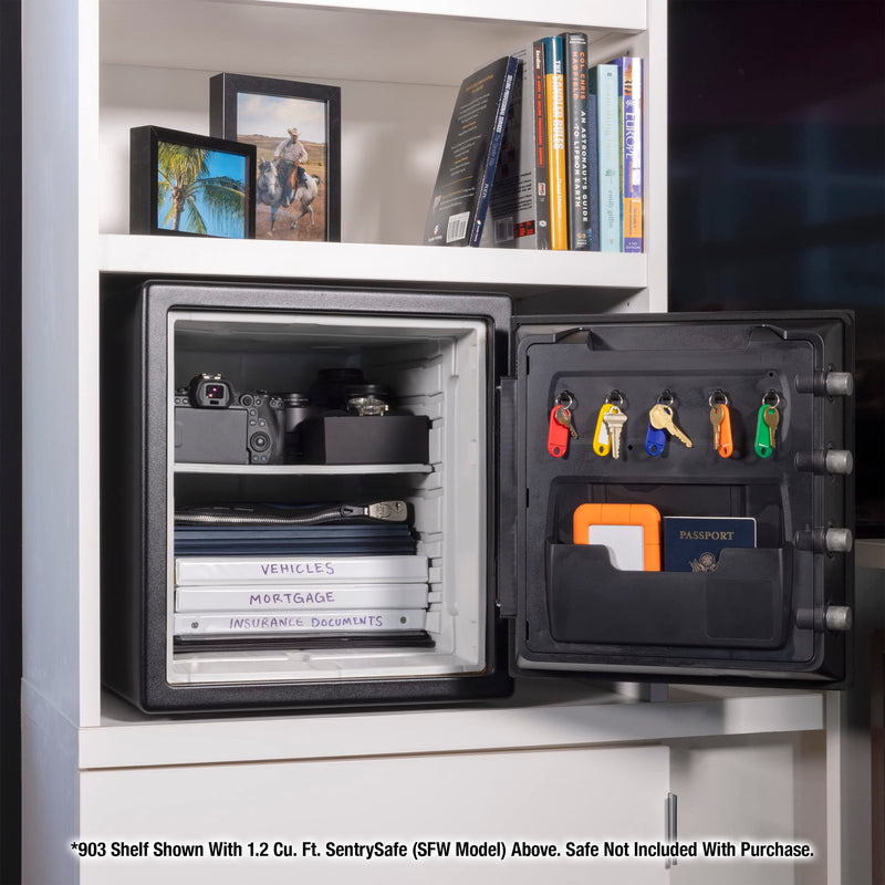 SentrySafe Shelf Insert for SFW082 and SFW123 Fireproof and Waterproof Safes, White Adjustable Safe Shelf Accessory for 0.8 and 1.2 Cubic Feet Safes, 903