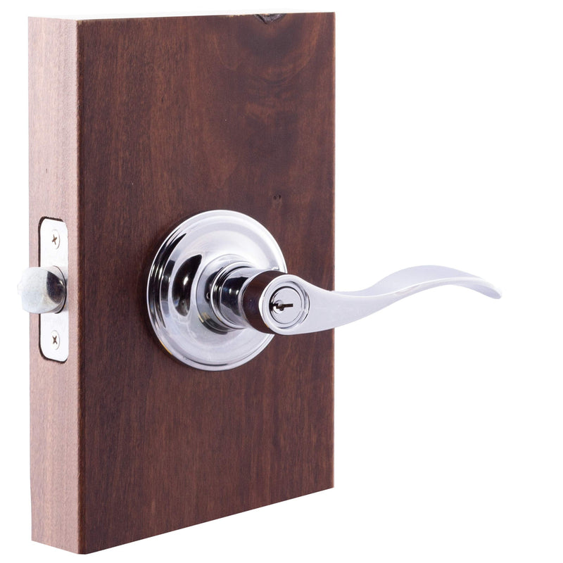 Copper Creek WL2240PS Waverly Lever, Polished Stainless Keyed Entry