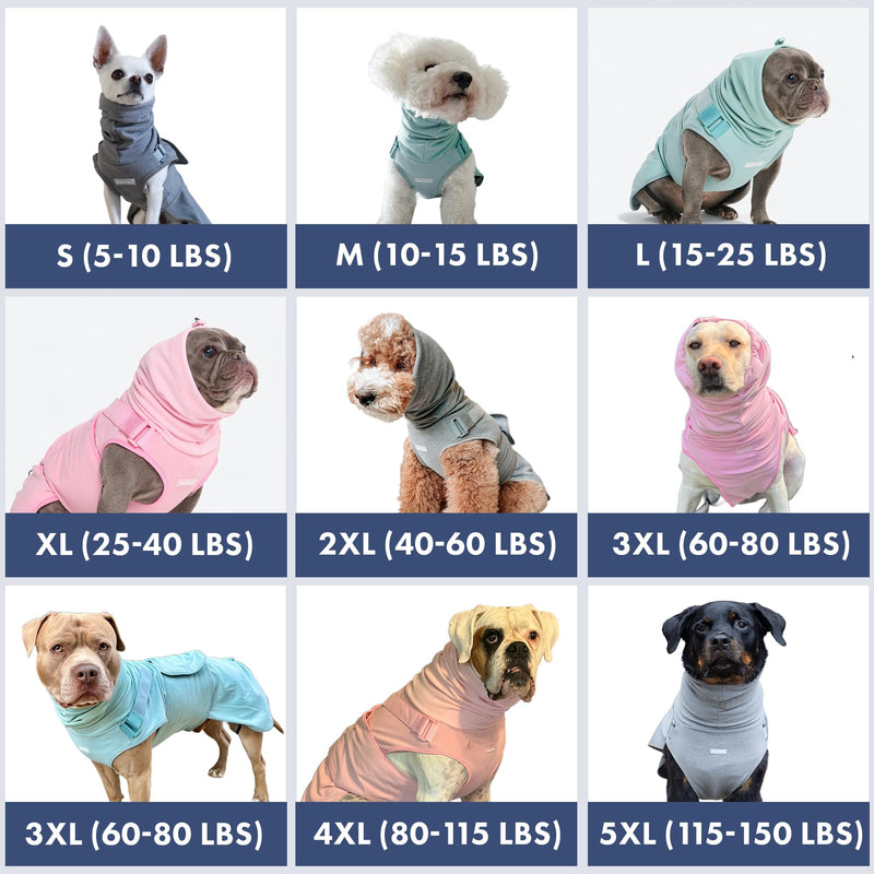 Spark Paws Anxiety Relief Vest for Dogs – Gentle Compression Dog Anxiety Suit, Calming Wrap for Separation Anxiety, Thunder, Fireworks, Suitable for Small Medium and Large Breeds - Teal - Size 3XL 01 Teal 3XL: 60-80lbs