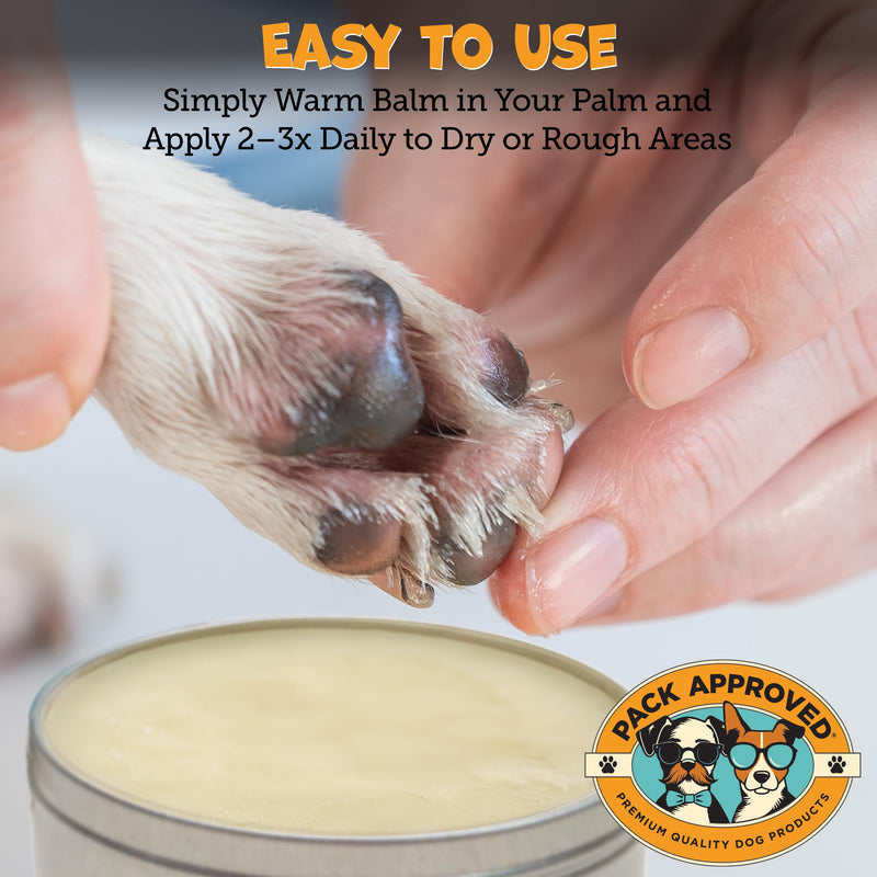 Pack Approved All-in-One Balm - Moisturizing Elbow, Nose & Paw Balm for Dogs - Dry Nose and Cracked Skin Relief - Lick-Safe and All-Natural with Coconut Oil, Avocado Oil, & Shea Butter for Dogs - 2oz
