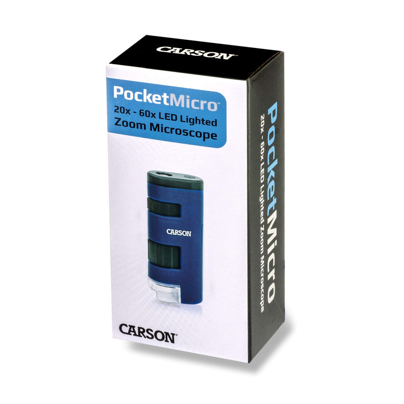 Carson Pocket Micro 20x-60x LED Pocket Microscope Handheld STEM Toy (MM-450) Pocket Micro (MM-450)