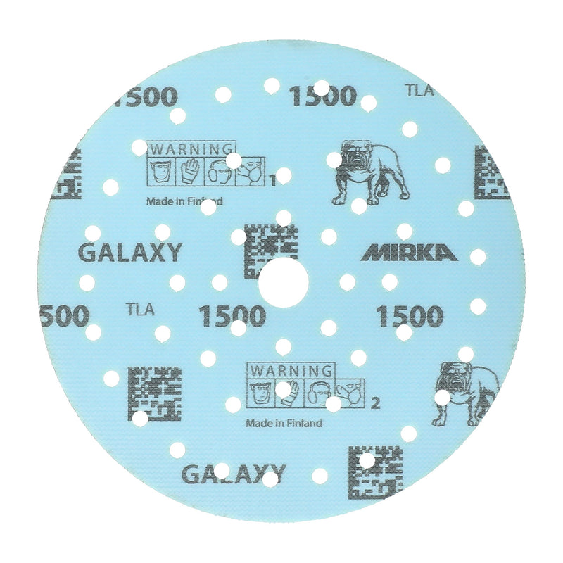 Mirka Galaxy Multifit Sandpaper 6 inch Grit 1500 50 Discs Pack