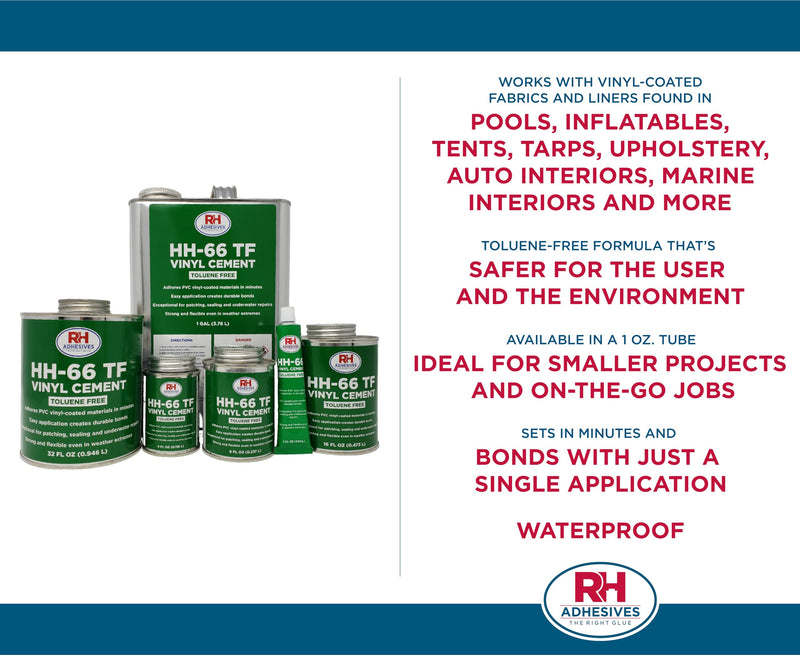 HH-66 Toluene Free Vinyl Cement, 1 oz. Tube - RH Adhesives