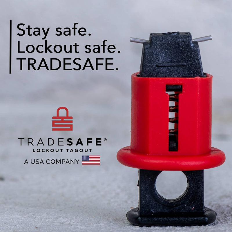 TRADESAFE Circuit Breaker Lockout Device - 3 Pack Pin Out Standard Miniature Breaker Lock, Industrial Grade Breaker Switch Lock, Loto Device for Electrical Lockout, OSHA Compliant
