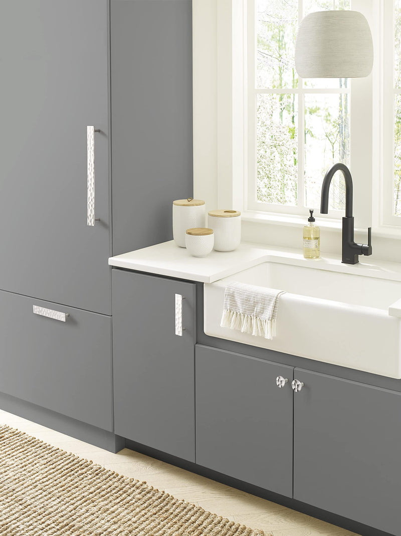 Amerock | Cabinet Pull | Polished Nickel | 6-5/16 inch (160 mm) Center to Center | Kamari | 1 Pack | Drawer Pull | Drawer Handle | Cabinet Hardware 6-5/16 Inch (160 mm) Center-to-Center