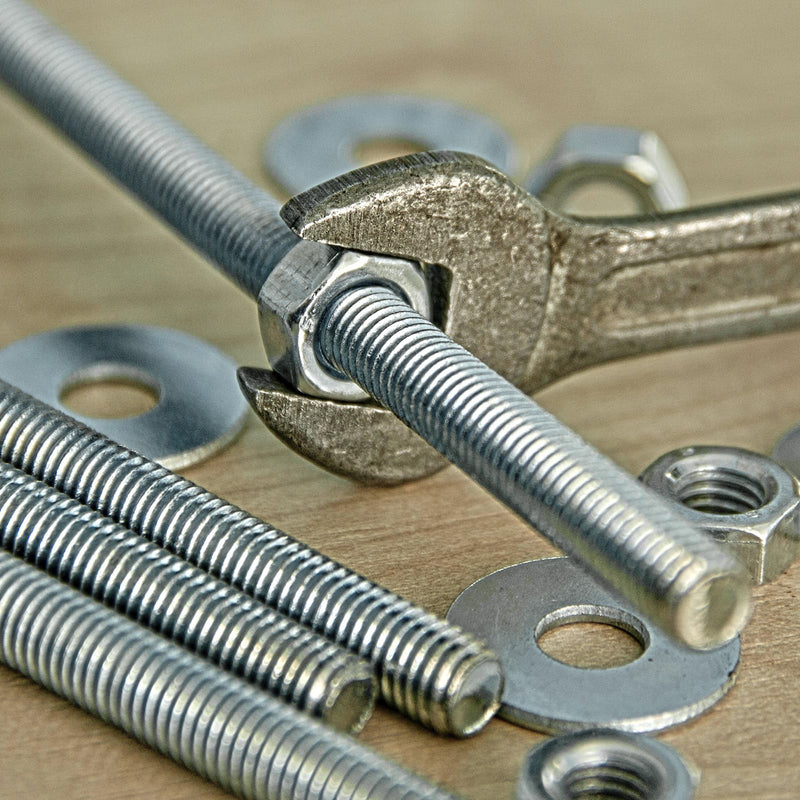 PATIKIL 3/8"-16 UNC 304 Stainless Steel Fully Threaded Rod, 10Pcs 2.8" Length Long Threaded Screw Right Hand Threads All Threaded Rod Studs for Anchoring Bolt, Clamps, Hangers and U-Bolts 3/8"-16 x 2.8"