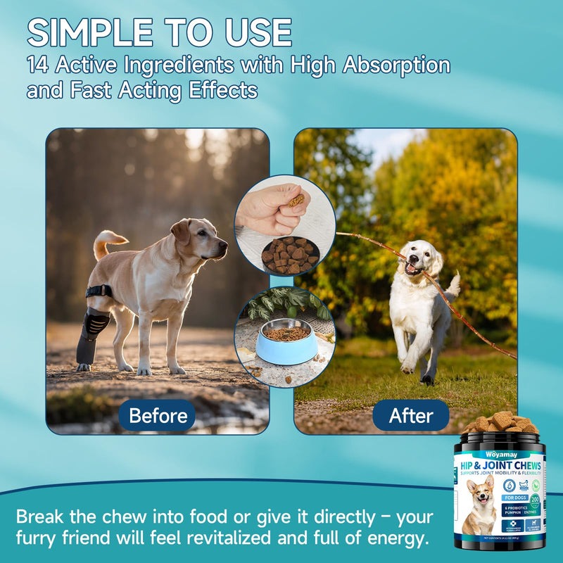 Cat Allergy Relief & Dog Hip and Joint Chews | 500 Crunchy & Creamy Anti-Itch Cat Chew + 200 Soft Dog Joint Chews with Glucosamine, Chondroitin, MSM | Seasonal Itch Relief & Mobility Support
