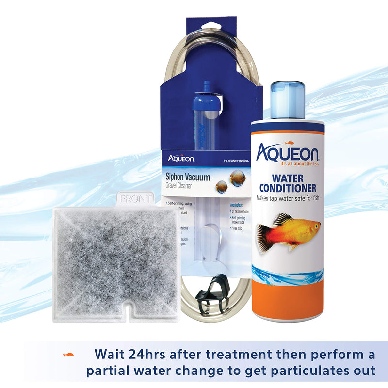Aqueon Freshwater Aquarium Water Clarifier, Clears Cloudy Fish Tank Water, Safe to Use with Fish and Plants - 8 Ounces 16-Ounce Standard Packaging