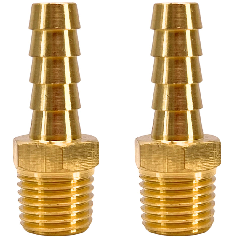 2pcs Brass Hose Barb Fitting 5/16" Barb x 1/4" NPT Male Adapter Barbed by CX WONDERLAND