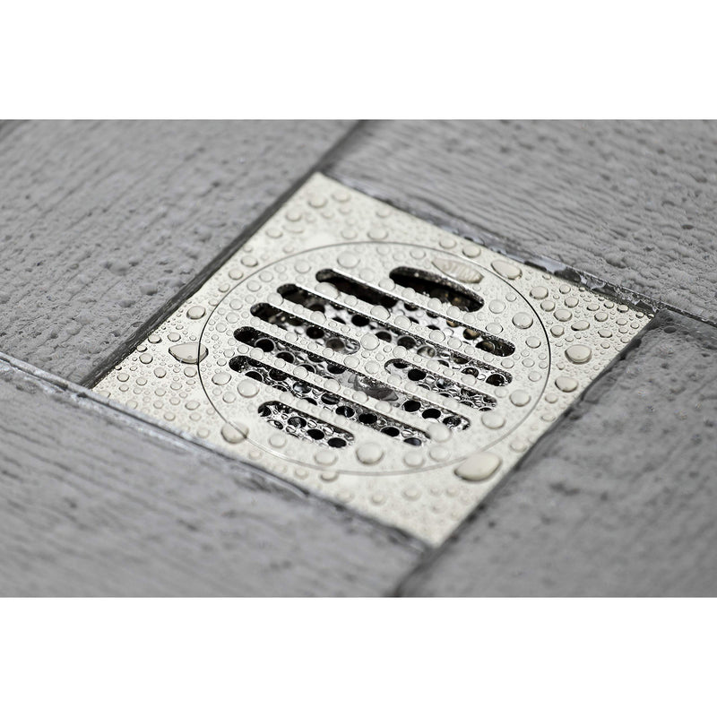 Kingston Brass BSF4262PN Watercourse Shower Drain, Polished Nickel, 3.94 x 3.94 x 1.63
