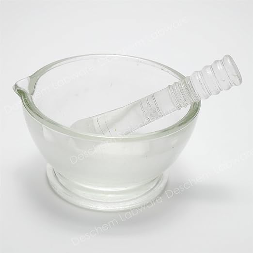 Deschem YB-75 3.0 inches (75 mm) Borosilicate Glass Mortar with Stick - NewNest Australia