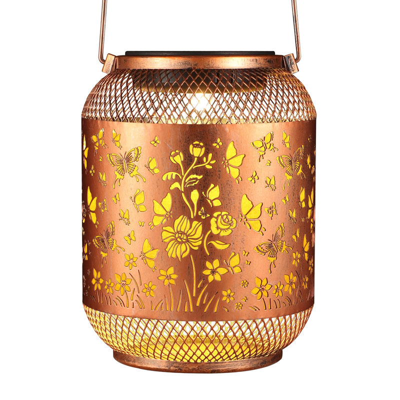 Butterfly Solar Lanterns Outdoor, Birthdays Gifts for Women Mom Grandma, Metal Waterproof Hanging Hollow Out Garden Decorative Solar LED Light for Yard, Patio, Lawn, Porch, Backyard Style_Butterfly - NewNest Australia