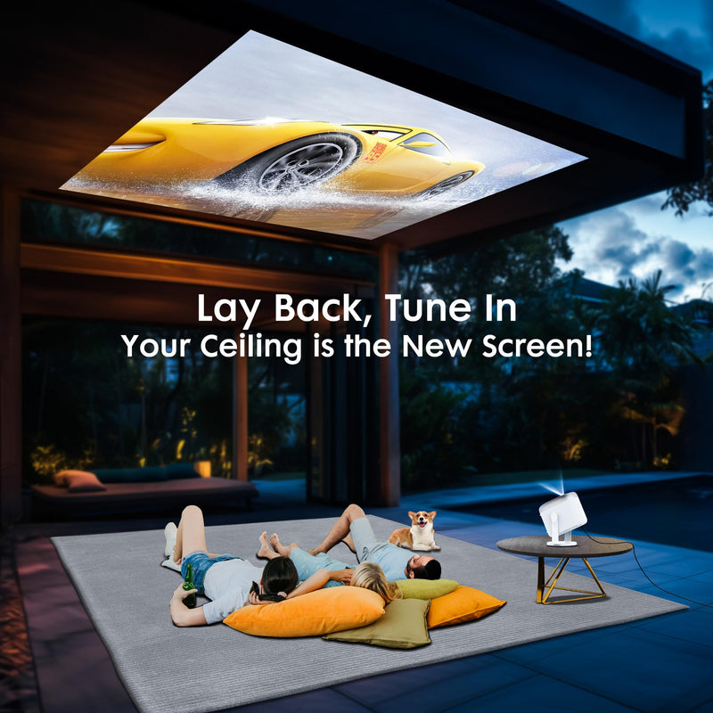 Projector with WiFi and Bluetooth,【360° Rotatable & Auto Keystone】, EXTRAVIS H1 Mini Portable Projector Support 1080P HD Movie Projector, E-Focus, 500 ANSI Home Proyector Small Outdoor Projector