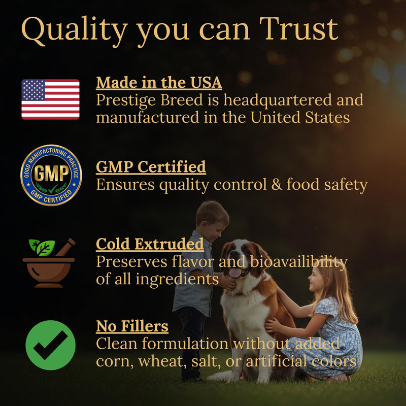 Saint Bernard Multivitamins, 90 Count, Made in the USA with Real Bacon.