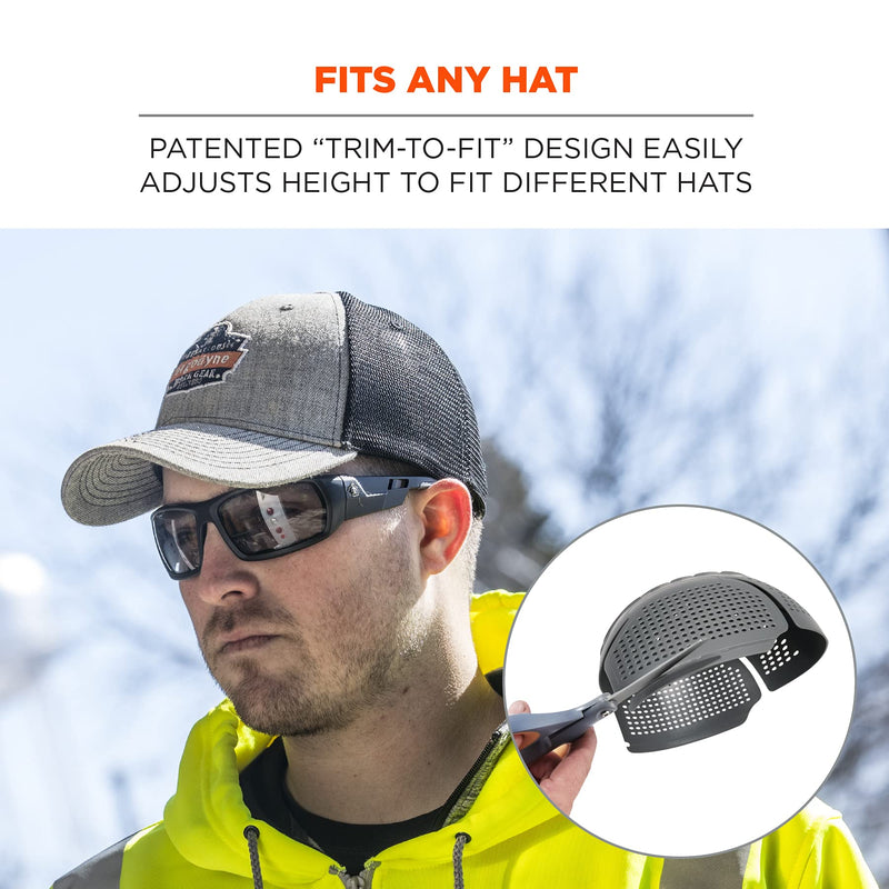 Ergodyne Skullerz 8945F(x) Universal Bump Cap Insert with Extra Venting, Fits Into Any Baseball Hat, Charcoal Single