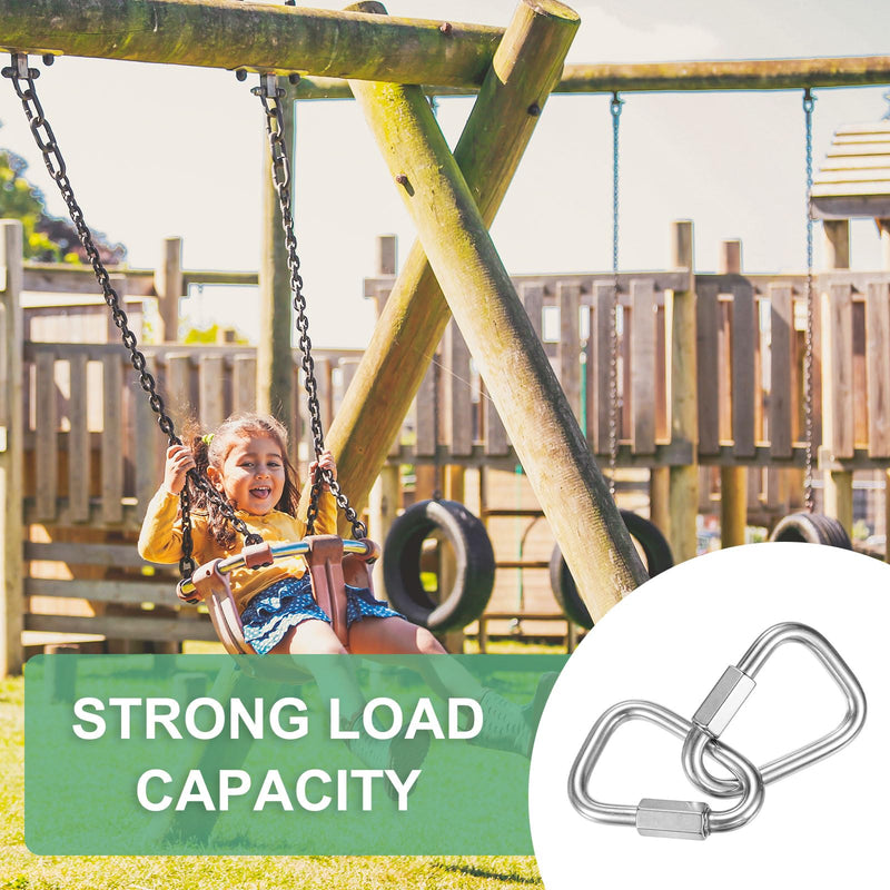 M METERXITY Quick Chain Link Connectors, Stainless Steel Locking Repair Chain Links for Swing/Camping/Hiking/Backpack M12（1/2"）