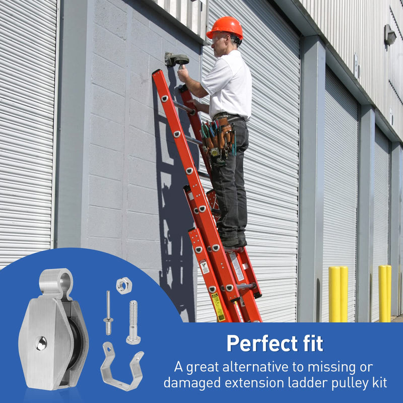 31-12 Extension Ladder Pulley Kit Compatible with Werner Extension Ladder Replacement Pulley Assembly,Ladder Pulley Fit for Werner Keller Aluminum & Fiberglass Extension Ladder,Extension Ladder Parts