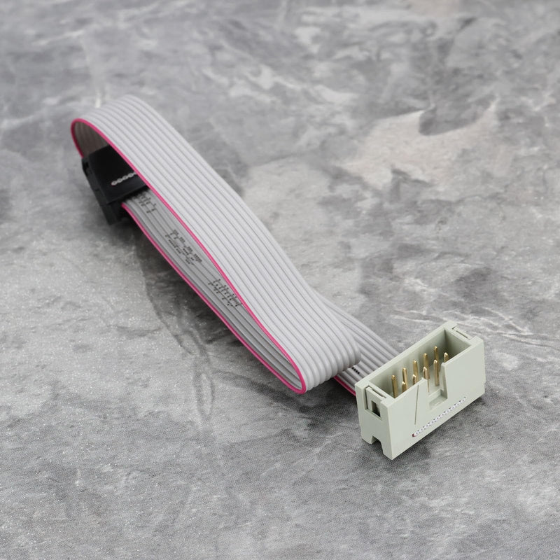 2Pcs 10 Pins IDC Extension Cable IDC Extension Jumper Connector Male to Female IDC Extension Cable 2.54mm Pitch Double Row Flat Ribbon Cable