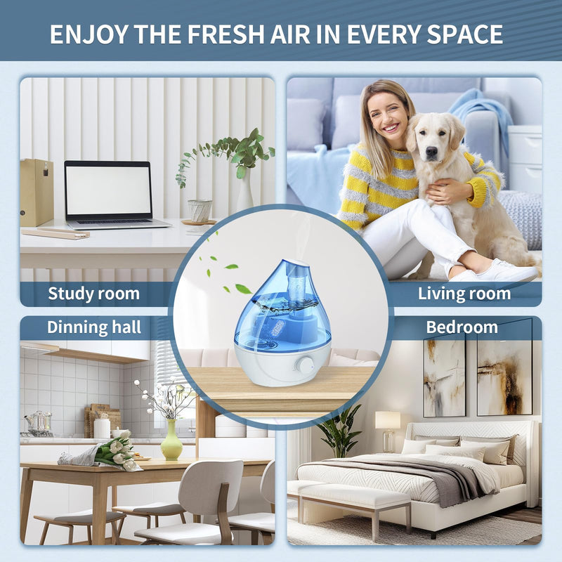 Humidifier Cleaner, Demineralization Cartridge for Most Humidifier 20-Pack Oval Cleaner Blue