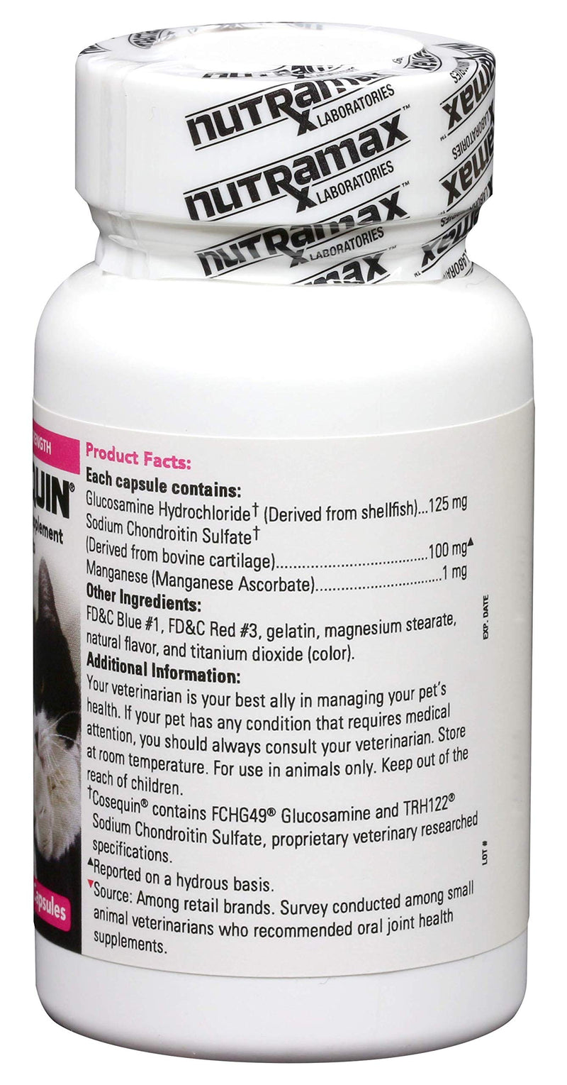 Nutramax Cosequin Joint Health Supplement for Cats - with Glucosamine and Chondroitin, 30 Capsules (Pack of 2) - PawsPlanet Australia